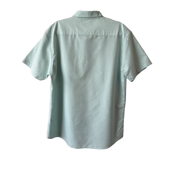 Molokai Surf Co. Men's XL Resort Mint Short Sleeve Button Up Shirt Logo Pocket - Picture 2 of 8